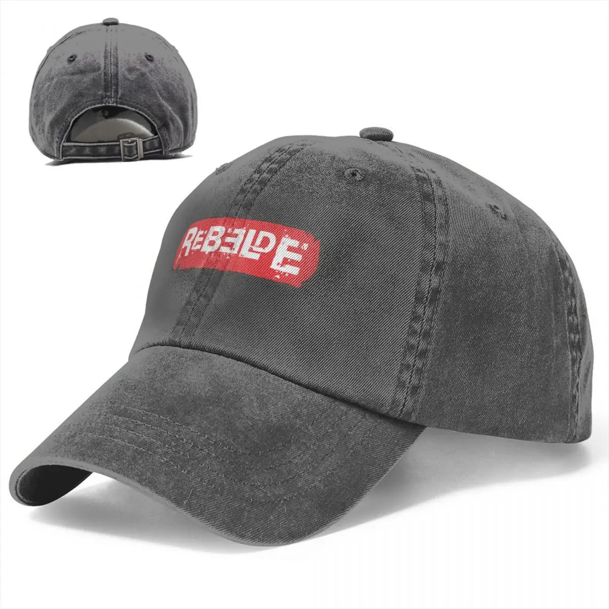 Бейсболка из промытого хлопка с логотипом Rebelde, регулируемая бейсбольная кепка, мужская бейсболка RBD, весенне-осенняя кепка в стиле хип-хоп.