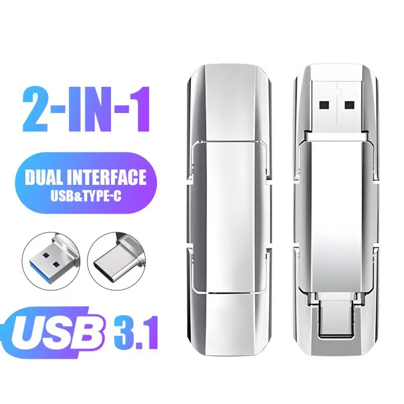 USB-флешка USB 3.0 Высокоскоростная передача файлов USB-флэш-накопитель 2 ТБ 1 ТБ 512 ГБ Портативный Водонепроницаемый U-образный накопитель для ПК Ноутбук Новый