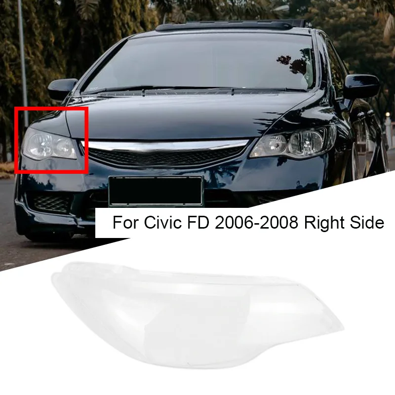 Передняя правая фара автомобиля с прозрачными линзами, абажур для Honda Civic FD 2006 2007 2008 годов выпуска