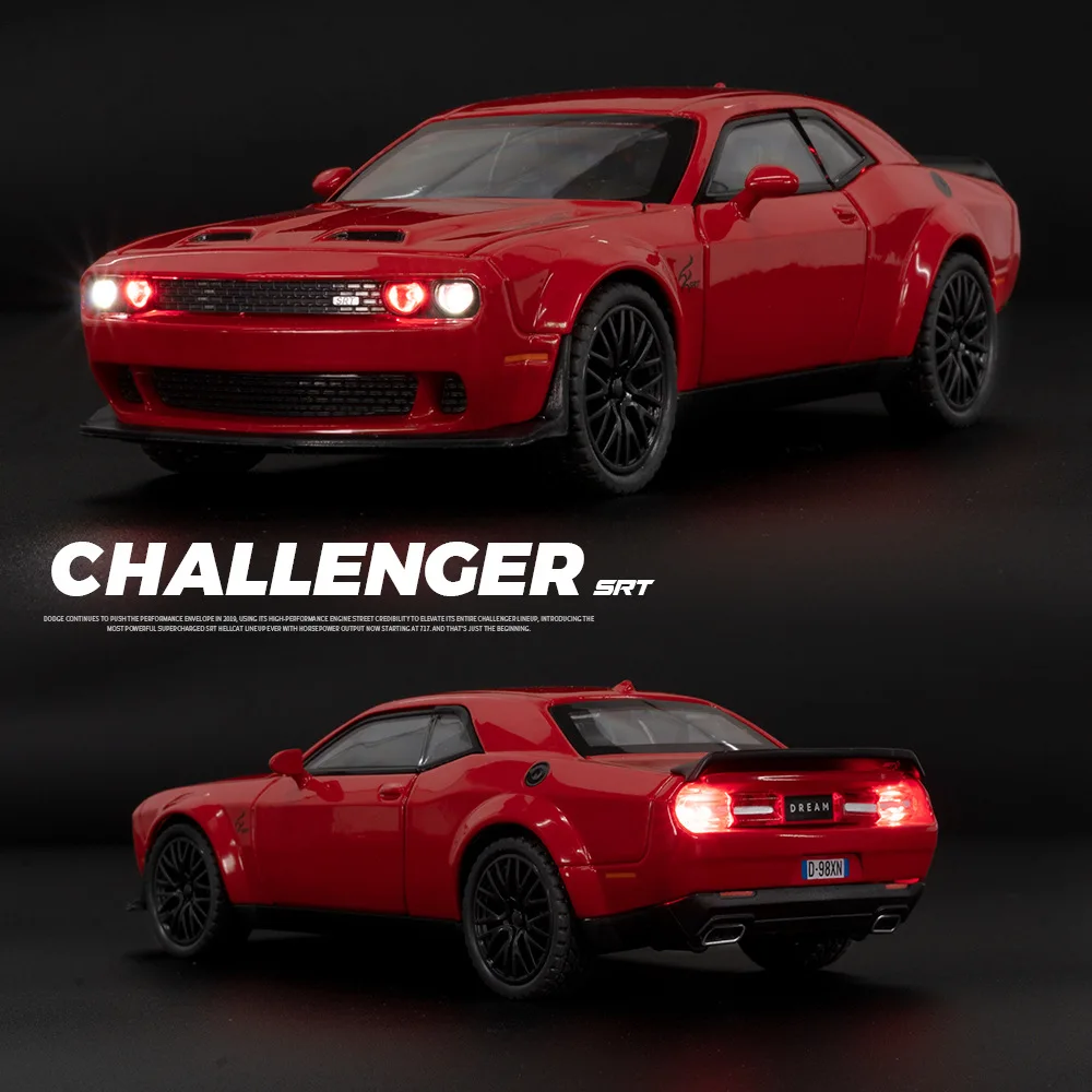 Моделирование 1:32 Dodge Challenger Модель из сплава Muscle Car Helncat Коллекция спортивных украшений игрушки