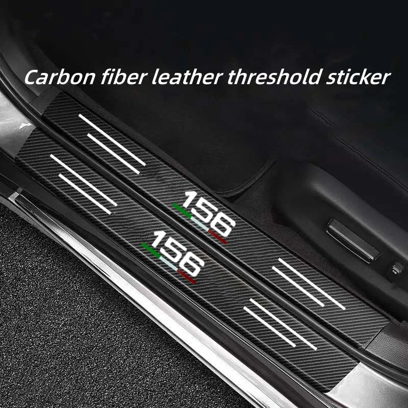 Автомобильная наклейка из углеродного волокна, защитная от царапин, водонепроницаемая наклейка для заднего бампера, задняя дверь, автомобили Alfa Romeo 156