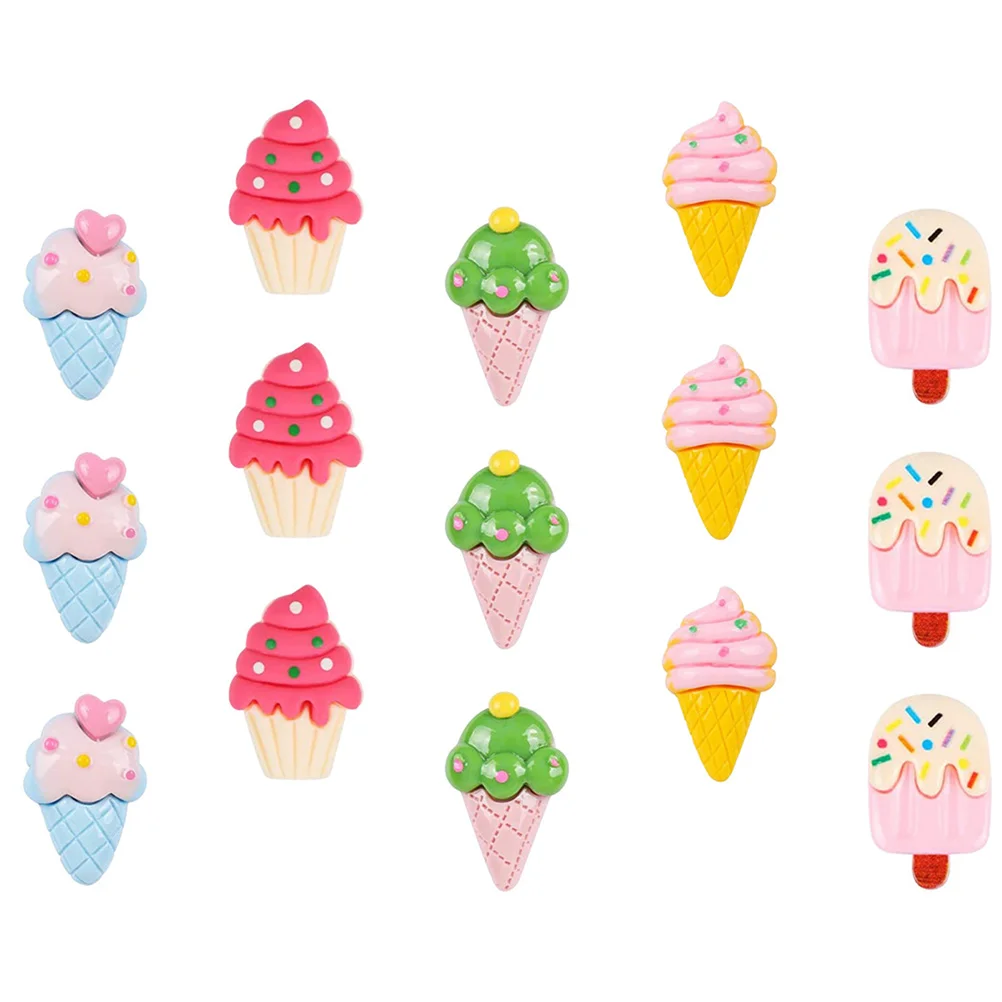 15 шт. Аксессуары для ногтей Булавка для мороженого Удобные кнопки для карт в форме смолы Аксессуары для путешествий