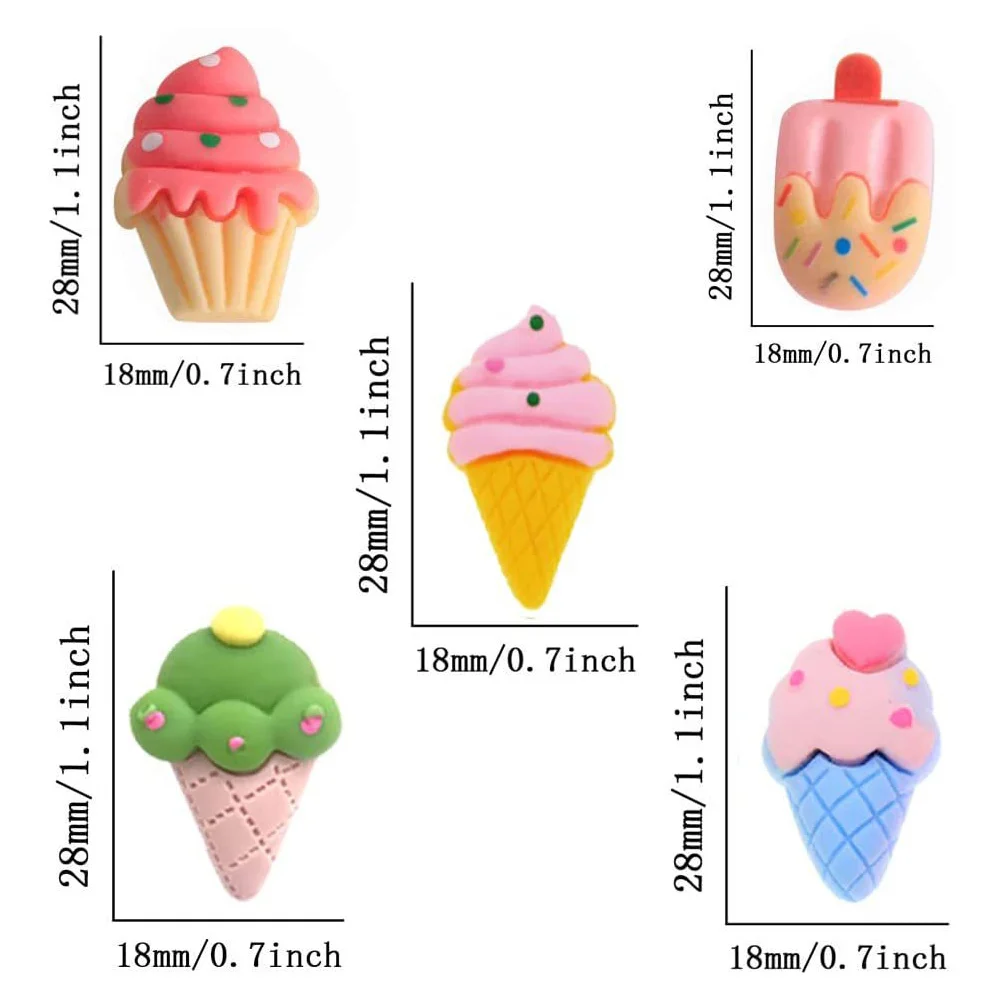 15 шт. Аксессуары для ногтей Булавка для мороженого Удобные кнопки для карт в форме смолы Аксессуары для путешествий