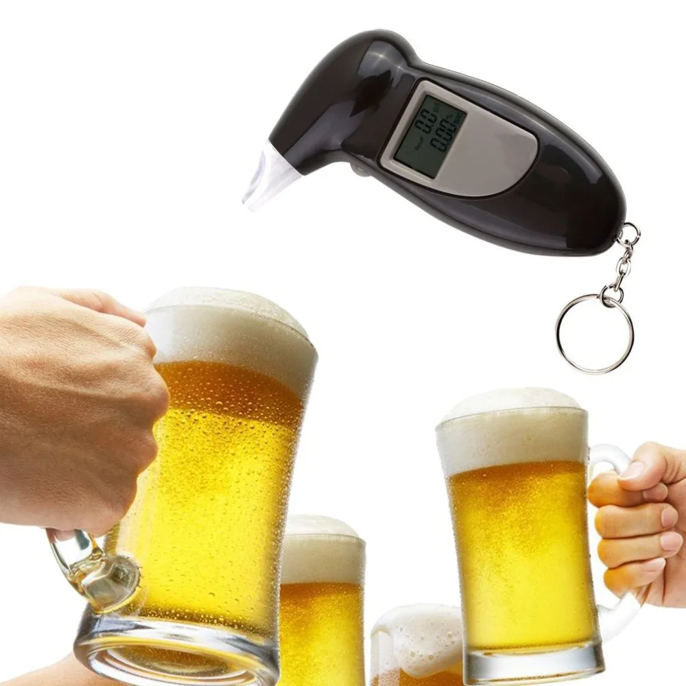 Профессиональный цифровой тестер алкоголя в выдыхаемом воздухе, Алкотестер, детектор алкоголя, устройство для тестирования вождения в нетрезвом виде, ЖК-цифровой дисплей