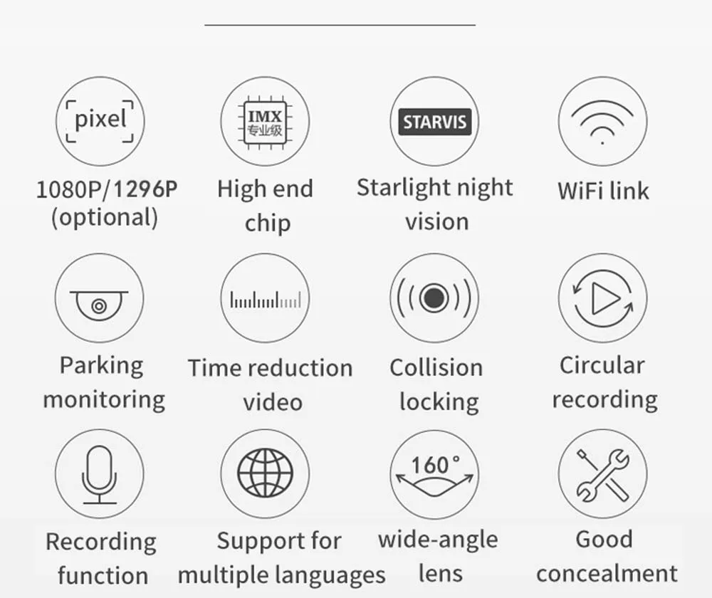 1080P/1296P Dash Cam Mini HD Wifi Автомобильная Камера Видеомагнитофон Android Smart Автомобильный Видеорегистратор Smart Connection Car Driver