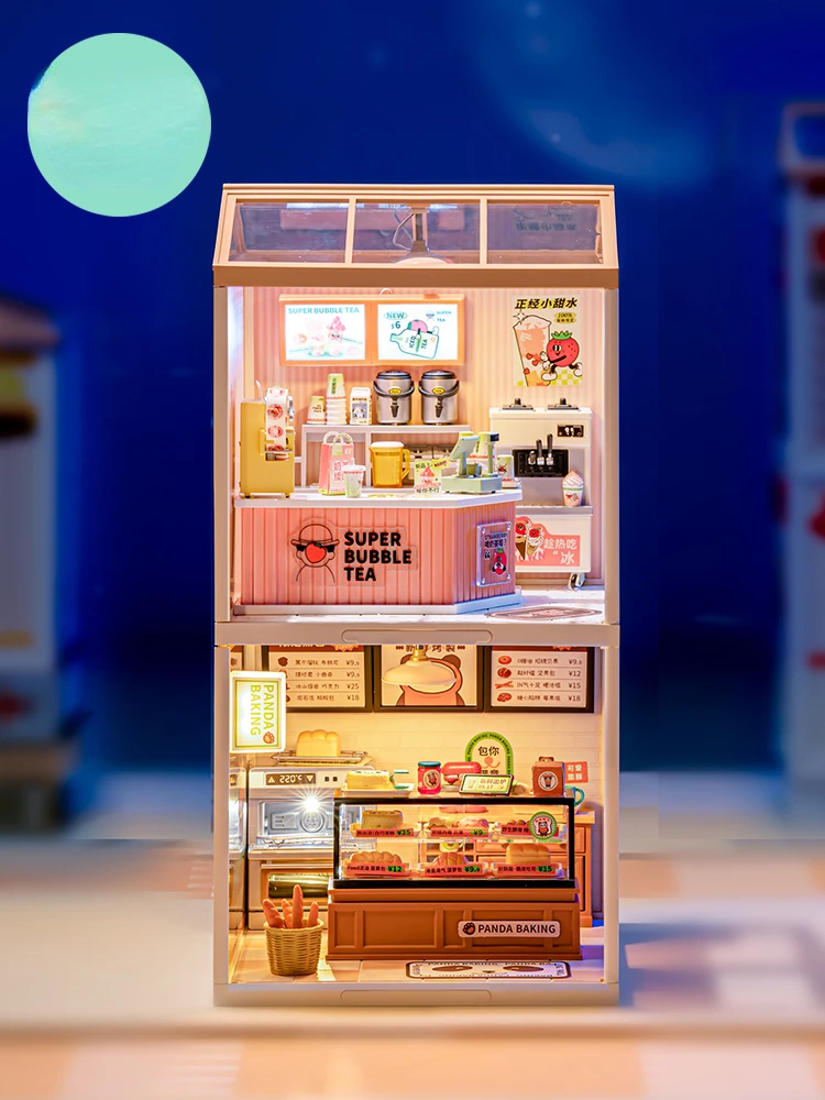 Ruolai Super World Super Store Строительные блоки Собраны своими РУКАМИ, Развивающие игрушки для коттеджа, детский подарок для женщин