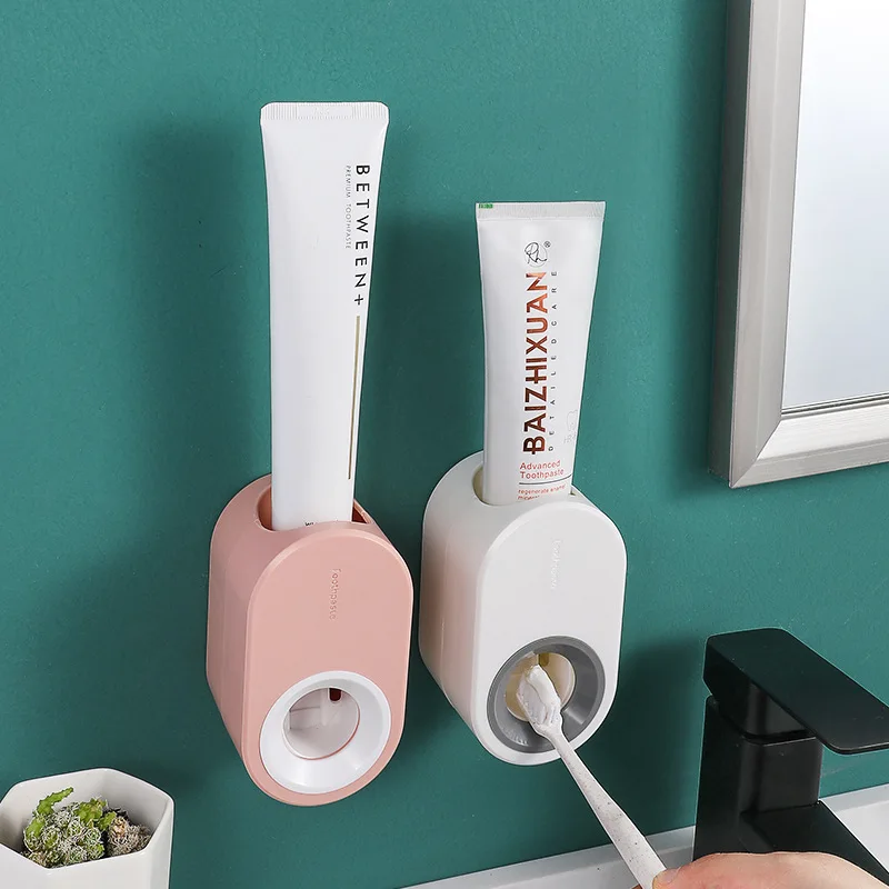 Настенный автоматический дозатор зубной пасты, соковыжималки для зубной пасты, держатель для зубной пасты, самоклеящиеся аксессуары для ванной комнаты