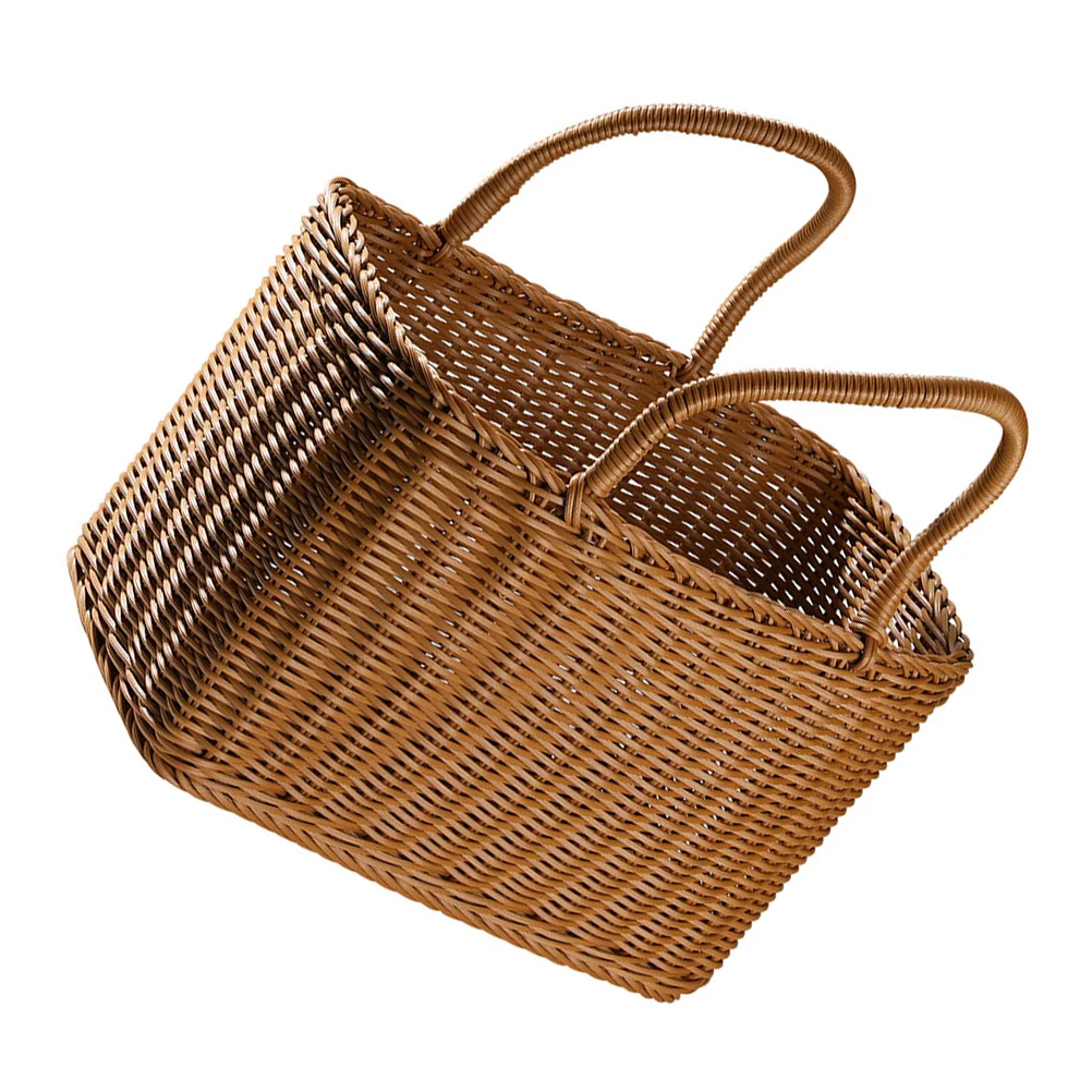 Плетеная корзина Ручной работы Для девочек Дорожный рюкзак Бытовой контейнер для хранения Сумка Пляжный подарок
