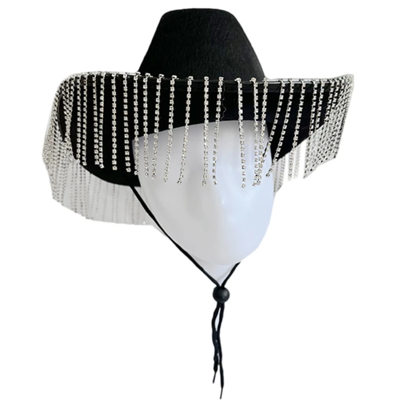 Ковбойские шляпы с блестящими кисточками Панама для невесты на девичнике