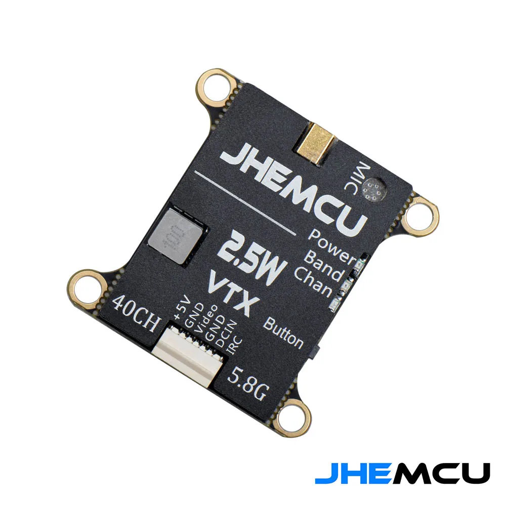 JHEMCU 2,5 Вт VTX 5,8 Г 40CH Регулируемый FPV Передатчик Встроенный Микрофон Радиатор 2-6 S 30x30 мм для Радиоуправляемого Самолета FPV Большой Дальности