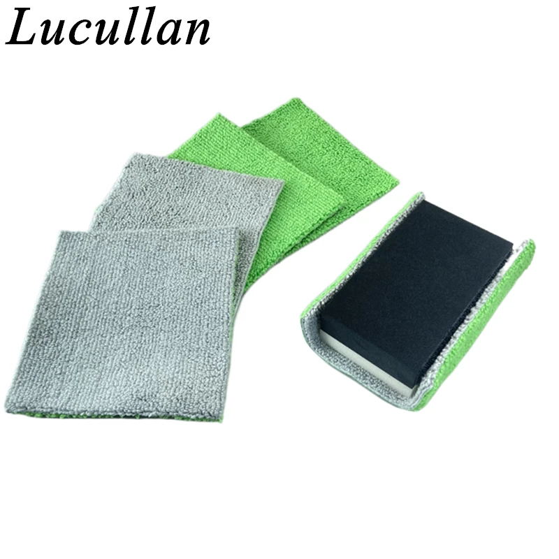 Портативные аппликаторы Lucullan с керамическим покрытием, Плотная ткань + пеноблок с двойным боковым крючком и петлей