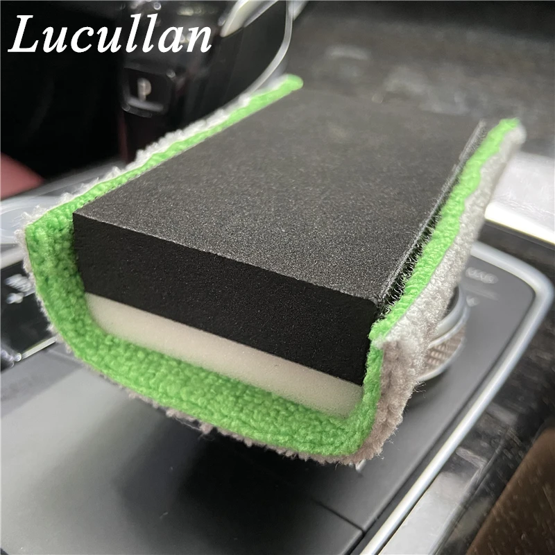 Портативные аппликаторы Lucullan с керамическим покрытием, Плотная ткань + пеноблок с двойным боковым крючком и петлей
