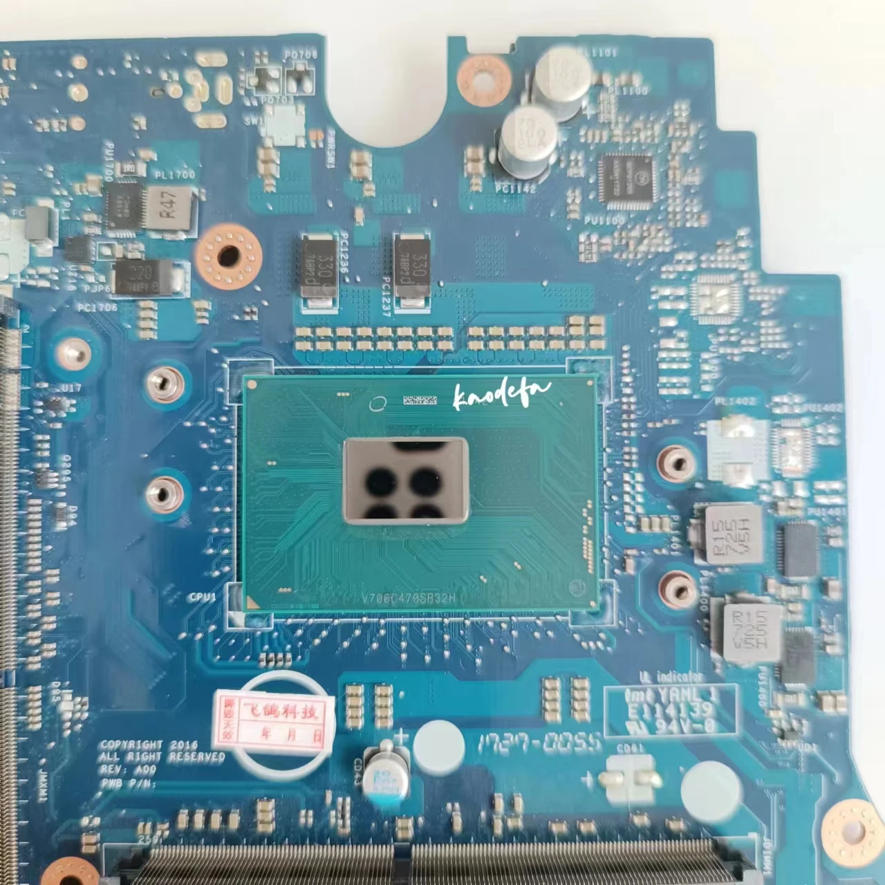Материнская плата CAP10 LA-E321P для DELL Precision 17 7720 Материнская плата ноутбука Процессор: E3-1535M SR32H DDR4 CN-0Y72J3 0Y72J3 Y72J3 Тест В порядке