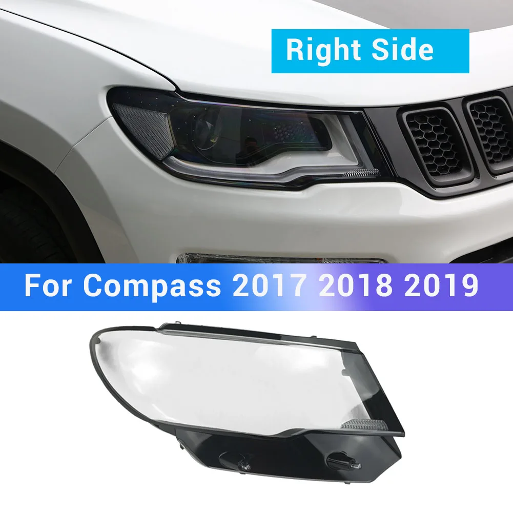 Правая сторона для Jeep Compass 2017 2018 2019 Крышка объектива автомобильной фары Абажур Прозрачный Корпус переднего фонаря