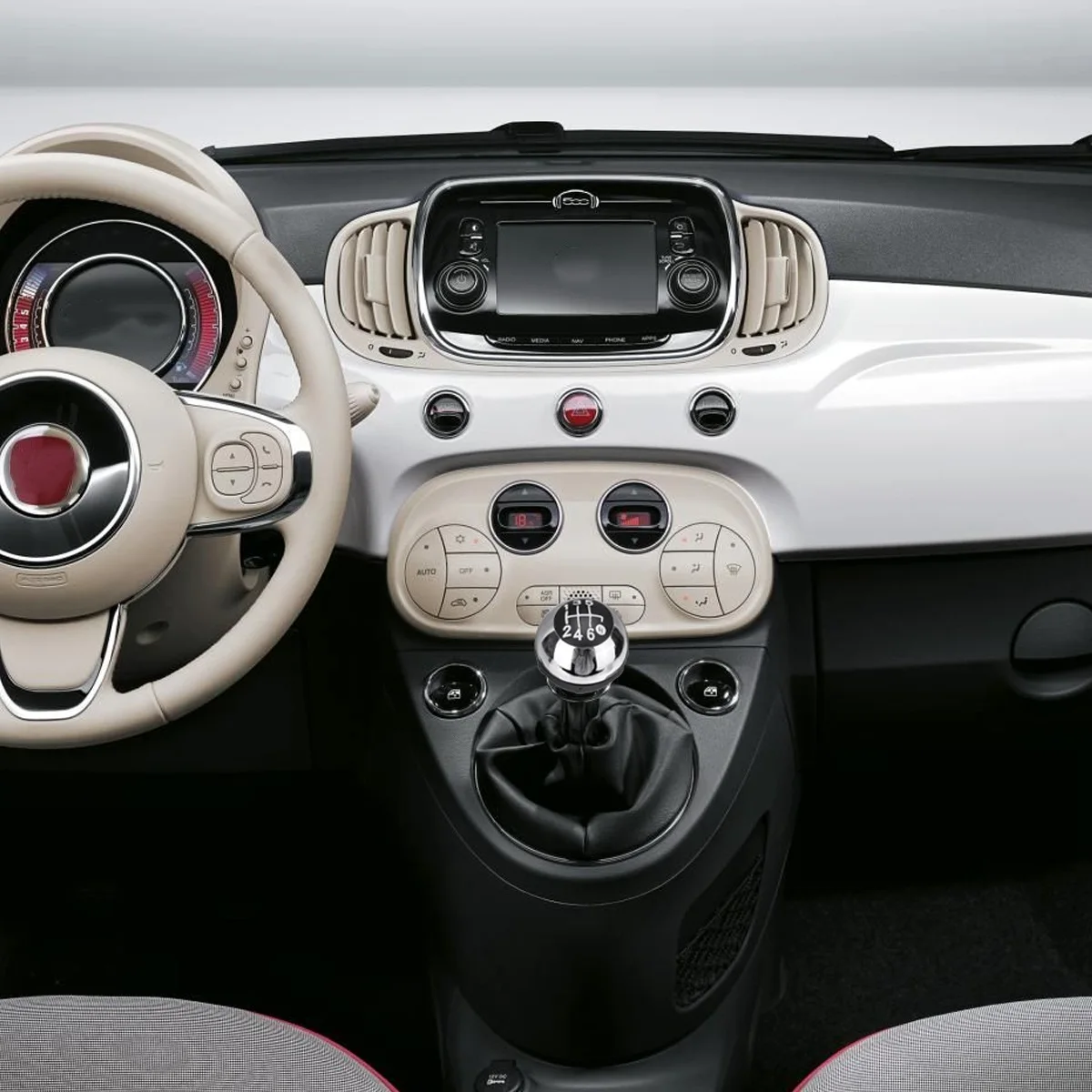Ручка рычага переключения передач с 6 скоростями, механическая коробка передач 55344048 для Fiat 500 2012-2018, ярко-серебристый