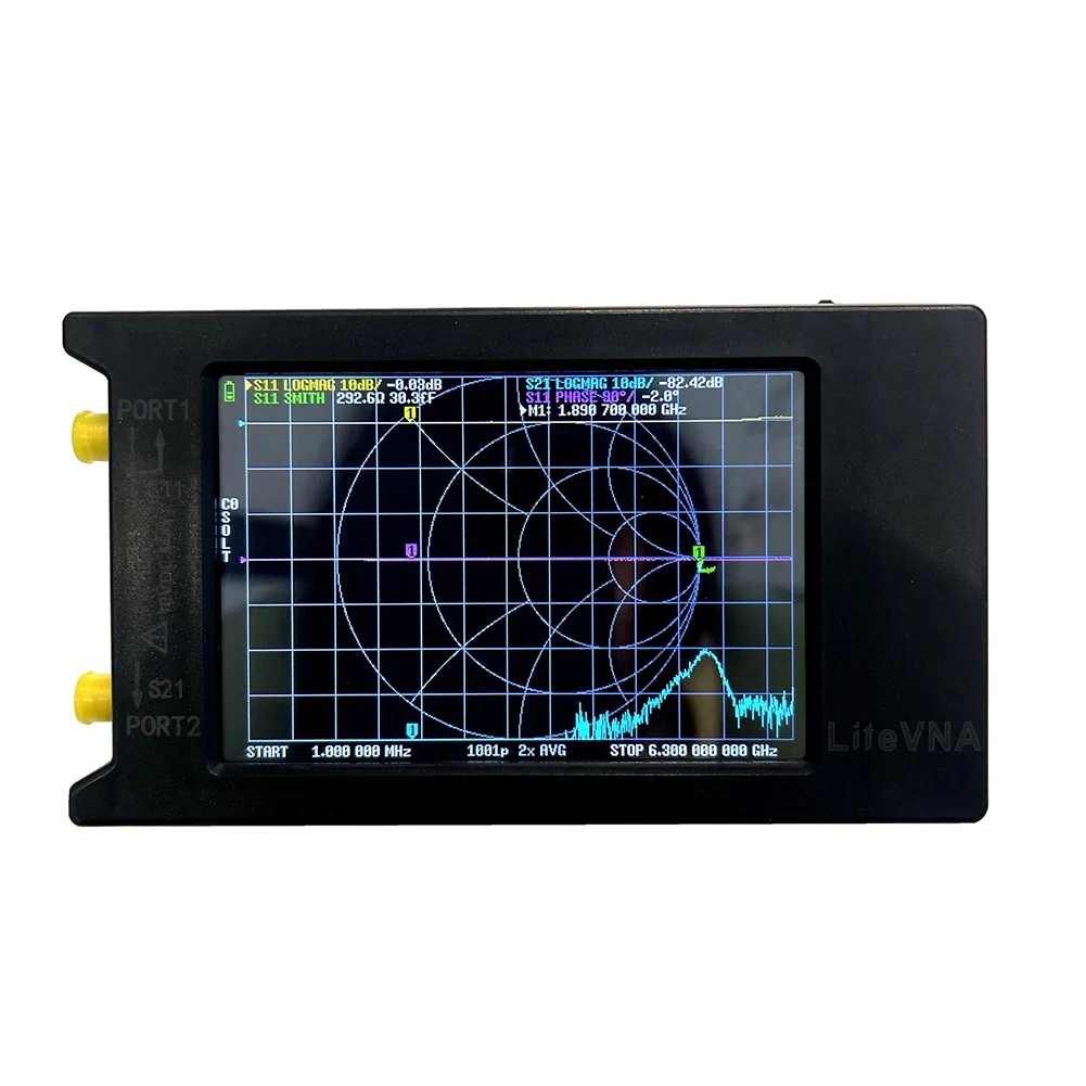 LiteVNA-64 50 кГц-6,3 ГГц LiteVNA 4-дюймовый Векторный сетевой анализатор с контактным экраном HF VHF UHF Обновление анализатора антенн NanoVNA