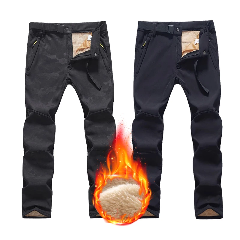 Зимние лыжные брюки для мужчин, высококачественные ветрозащитные водонепроницаемые Теплые зимние брюки, уличные мужские сноубордические треккинговые брюки