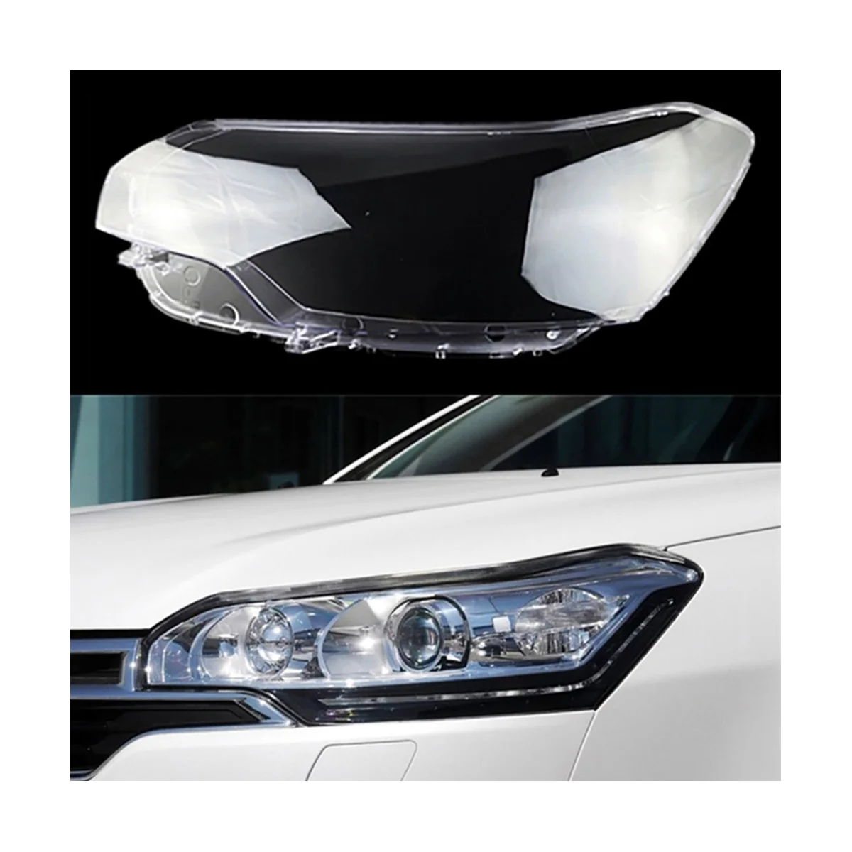 Крышка правой фары автомобиля, корпус объектива лампы фары, абажур для Citroen C5 2010-2016