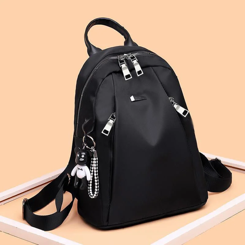 Рюкзак из ткани Оксфорд женская корейская версия новой студенческой сумки холст водонепроницаемый 2023 дорожный трендовый рюкзак на твердой молнии