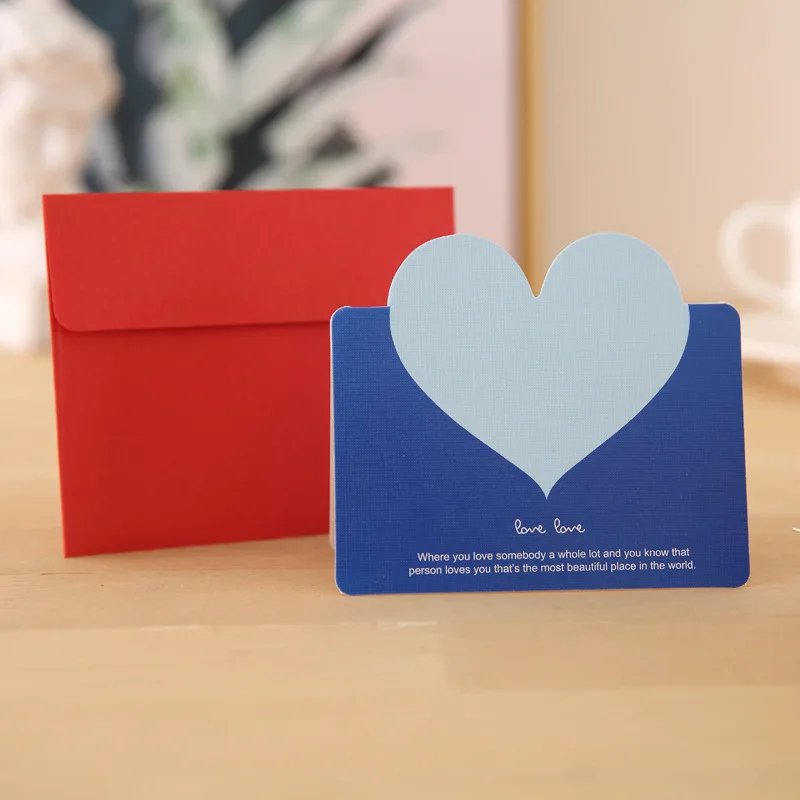 Синие поздравительные открытки с любовью для влюбленного Поздравительная открытка с благословением Подарок на День Святого Валентина