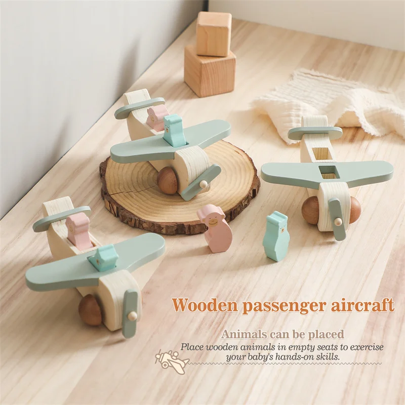 Давайте сделаем детские деревянные модели самолетов, развивающие строительные блоки Монтессори, игрушки для детей, Развивающие Игрушки для детей, подарки