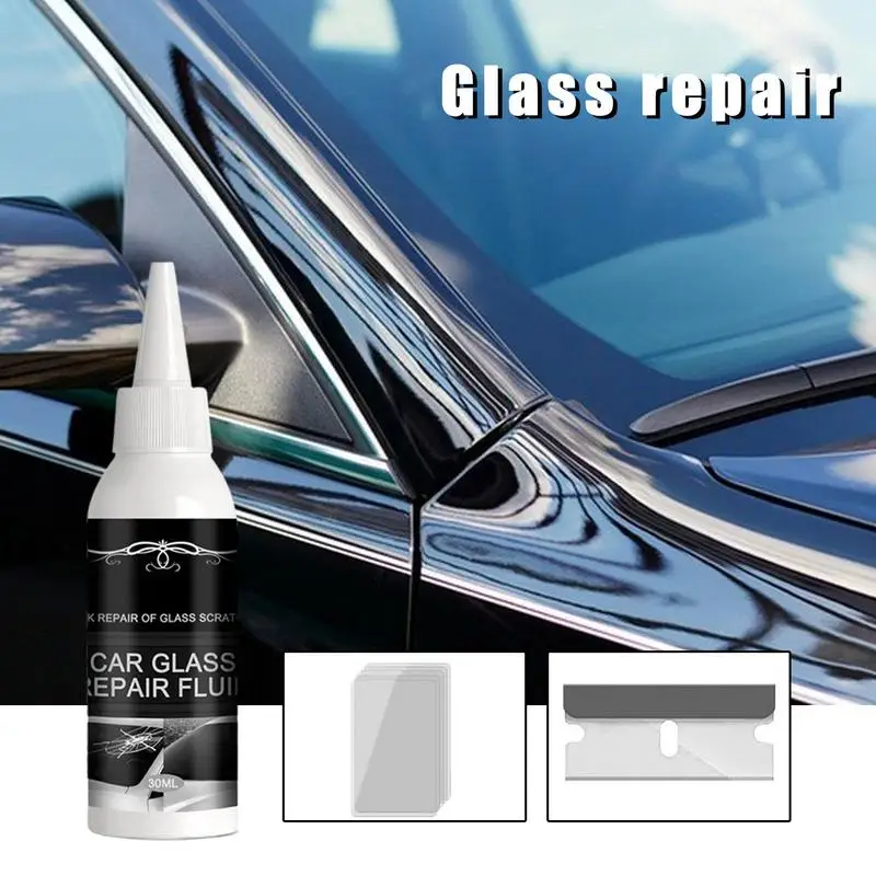 Комплект для ремонта лобового стекла Жидкость для ремонта автомобильных стекол Комплект для ремонта трещин на стекле автомобиля Инструменты для отверждения клея на стекле