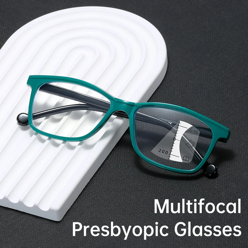 Прогрессивные Мультифокальные Очки для пресбиопии, Пружинящие Ножки очков, Синие Светостойкие Очки для чтения, Бифокальные Очки для Пресбиопии