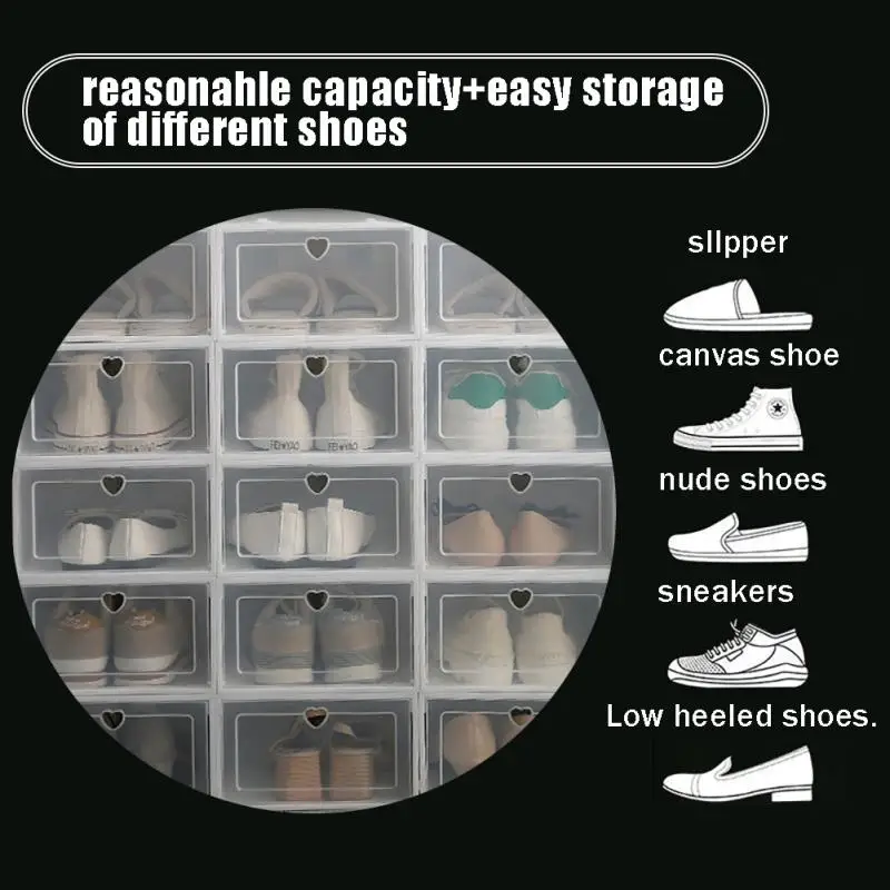 Коробка Выдвижной ящик Водонепроницаемый Органайзер Коробка для обуви Коллекция обуви Многослойный шкаф Суперпозиция Пылезащитная обувь Прозрачная обувь
