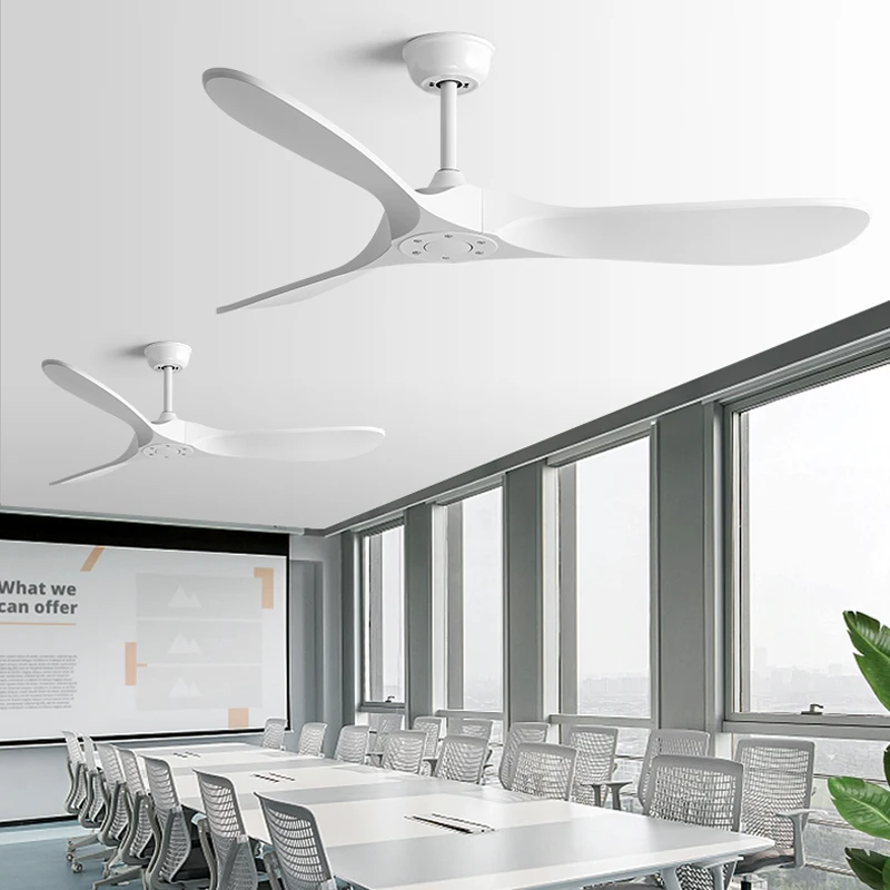 60-дюймовый потолочный вентилятор без лампы в американском индустриальном стиле с сильным ветром Электрический вентилятор постоянного тока с дистанционным управлением Бесплатная доставка