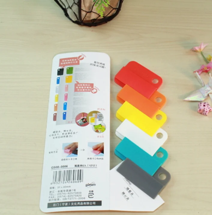 6 шт./компл. w22 Rainbow Color Index Touch Folder Indexs Разделители индексов для блокнотов, креативная школьная закладка