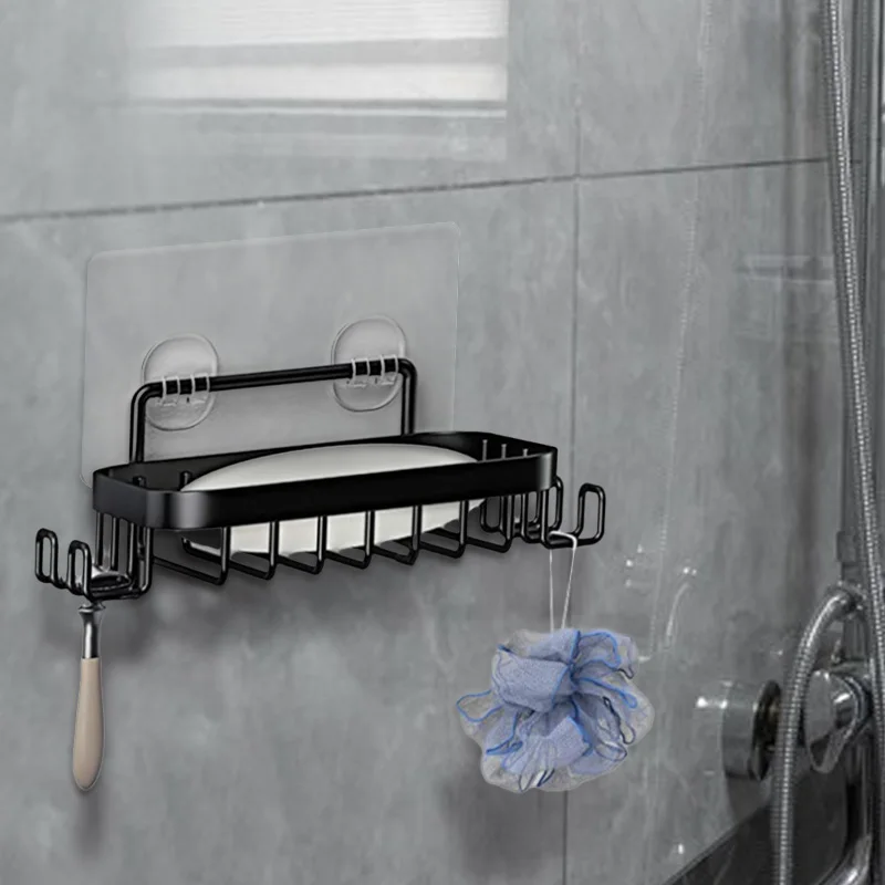 Черный/Серебристый держатель для мыла из нержавеющей стали, модная мыльница из нержавеющей стали для душа в ванной комнате