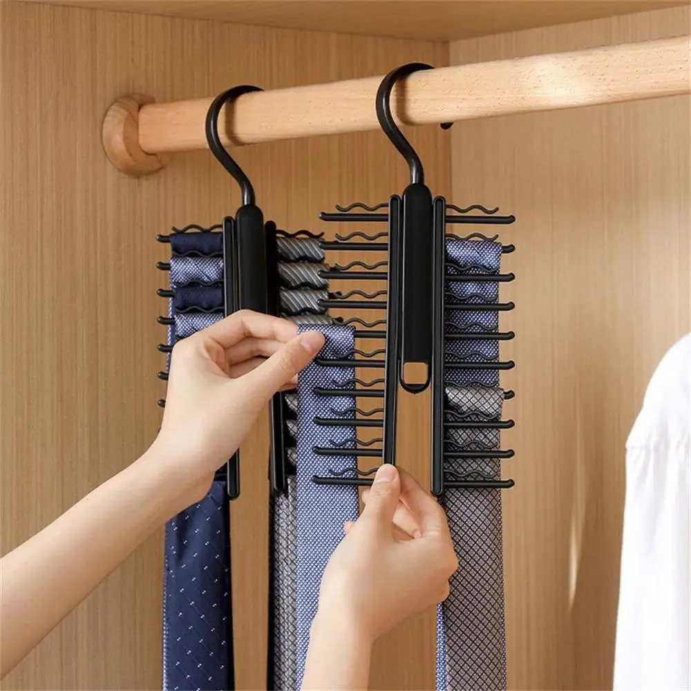 Регулируемый органайзер для галстуков, большая емкость для независимого хранения, вращающаяся на 360 градусов сушилка, вешалка для галстуков One Thing Бесплатные вращения