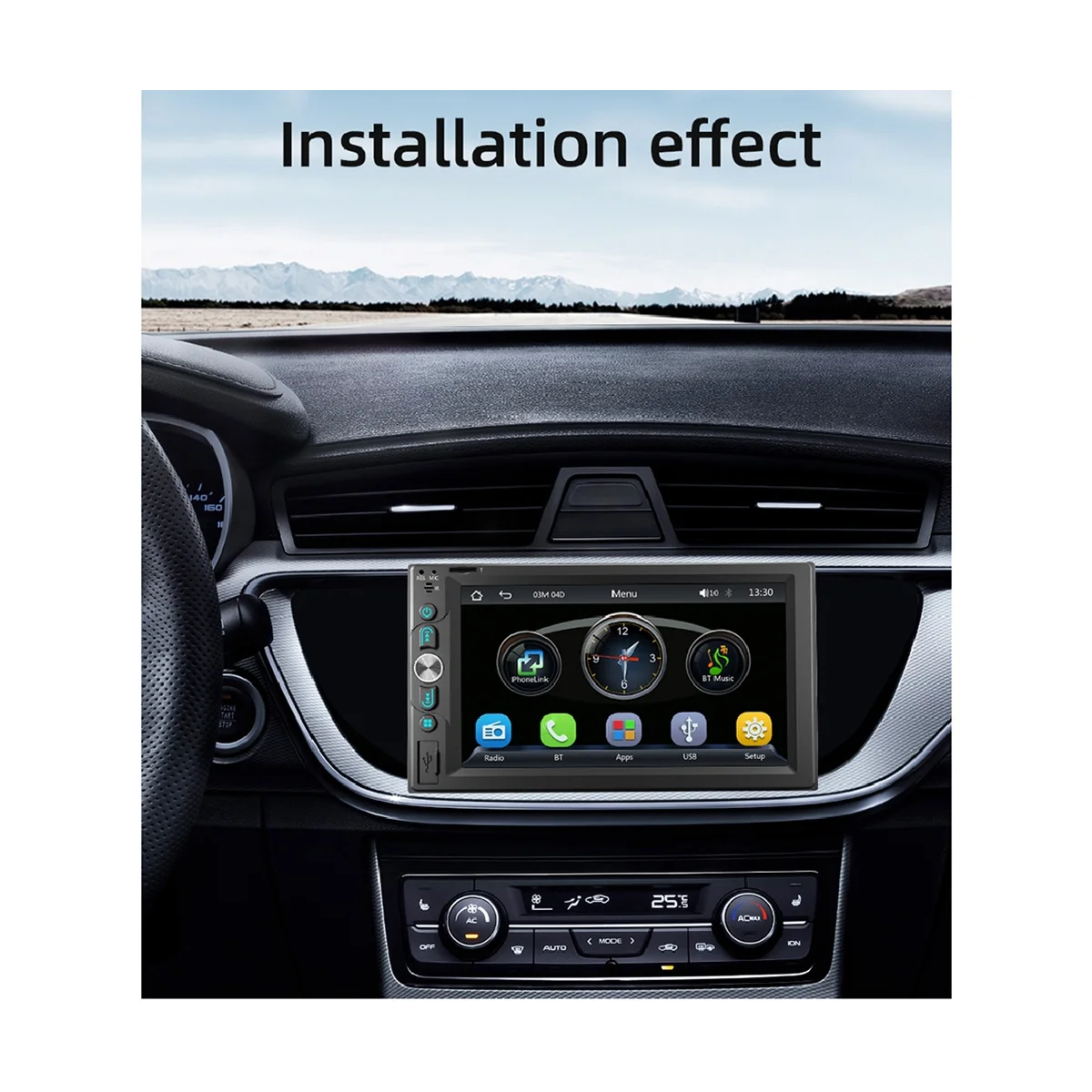 6,2-Дюймовый Автомобильный Радиоприемник с Беспроводным CarPlay Android Auto Stereo Receiver Сенсорным Экраном Bluetooth FM USB HD MP5 Плеер 6200 Вт
