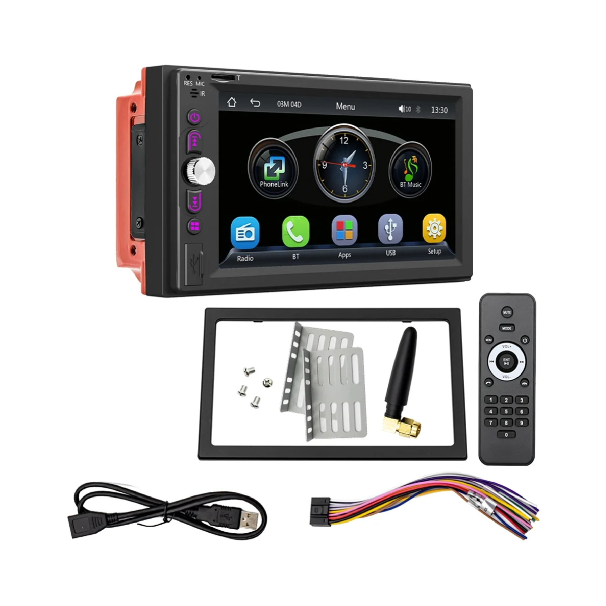 6,2-Дюймовый Автомобильный Радиоприемник с Беспроводным CarPlay Android Auto Stereo Receiver Сенсорным Экраном Bluetooth FM USB HD MP5 Плеер 6200 Вт