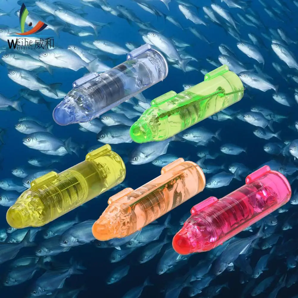 Подводная Мини-приманка для привлечения рыбы, светодиодная мигающая световая приманка