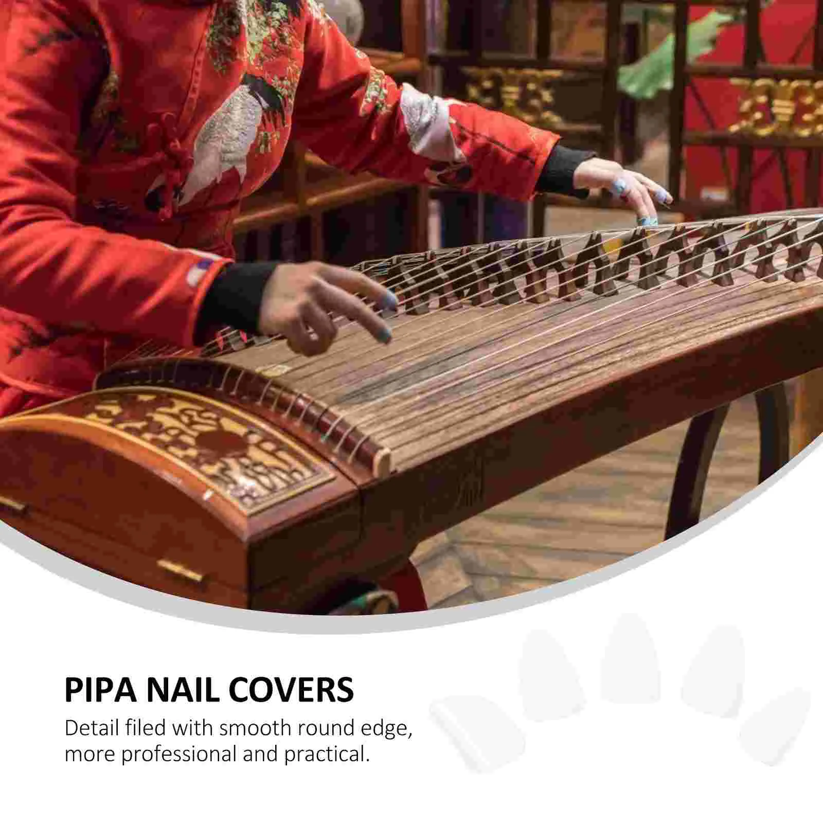 5 Шт. чехлы для защиты кончиков пальцев Pipa Nails, инструменты для занятий с гитарой, защита для большого пальца, защитные аксессуары, подделка