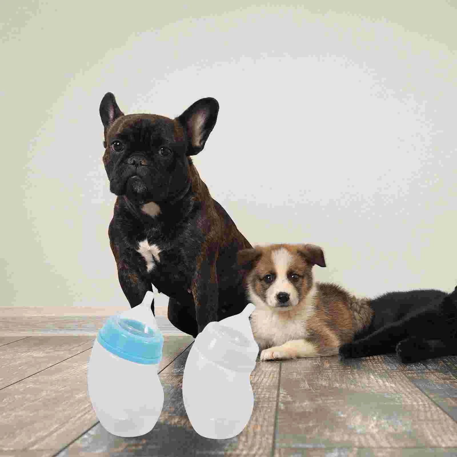 2 Шт Бутылочка Для Кормления Собаки Кошачьи Бутылочки Собачья Вода Принадлежности Для Лекарств Для Домашних Животных Кормушки Для Маленьких Животных Кормящий Котенок