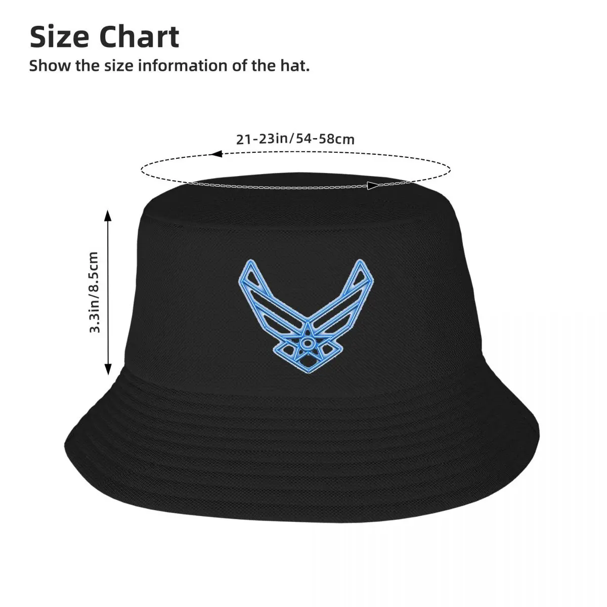Неоновая эмблема ВВС США, Широкополые шляпы, Панама для детей, Модные рыбацкие шляпы, Летние кепки унисекс для пляжной рыбалки