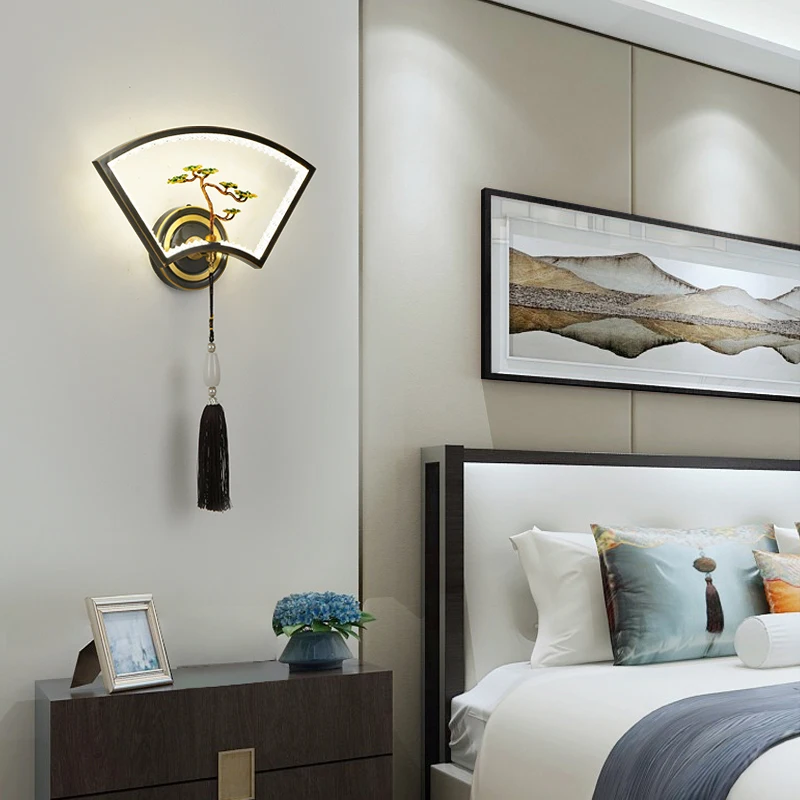 Латунный настенный светильник WPD LED Современное роскошное бра Украшение интерьера спальни, прикроватной тумбочки, гостиной, коридора