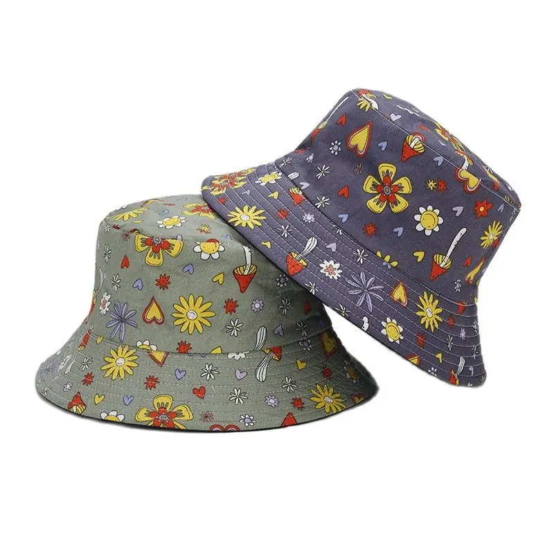Хлопчатобумажная шляпа-ведро с мультяшным грибным принтом Four Seasons, Рыбацкая шляпа, солнцезащитная кепка для мужчин и женщин, для путешествий на открытом воздухе, 188