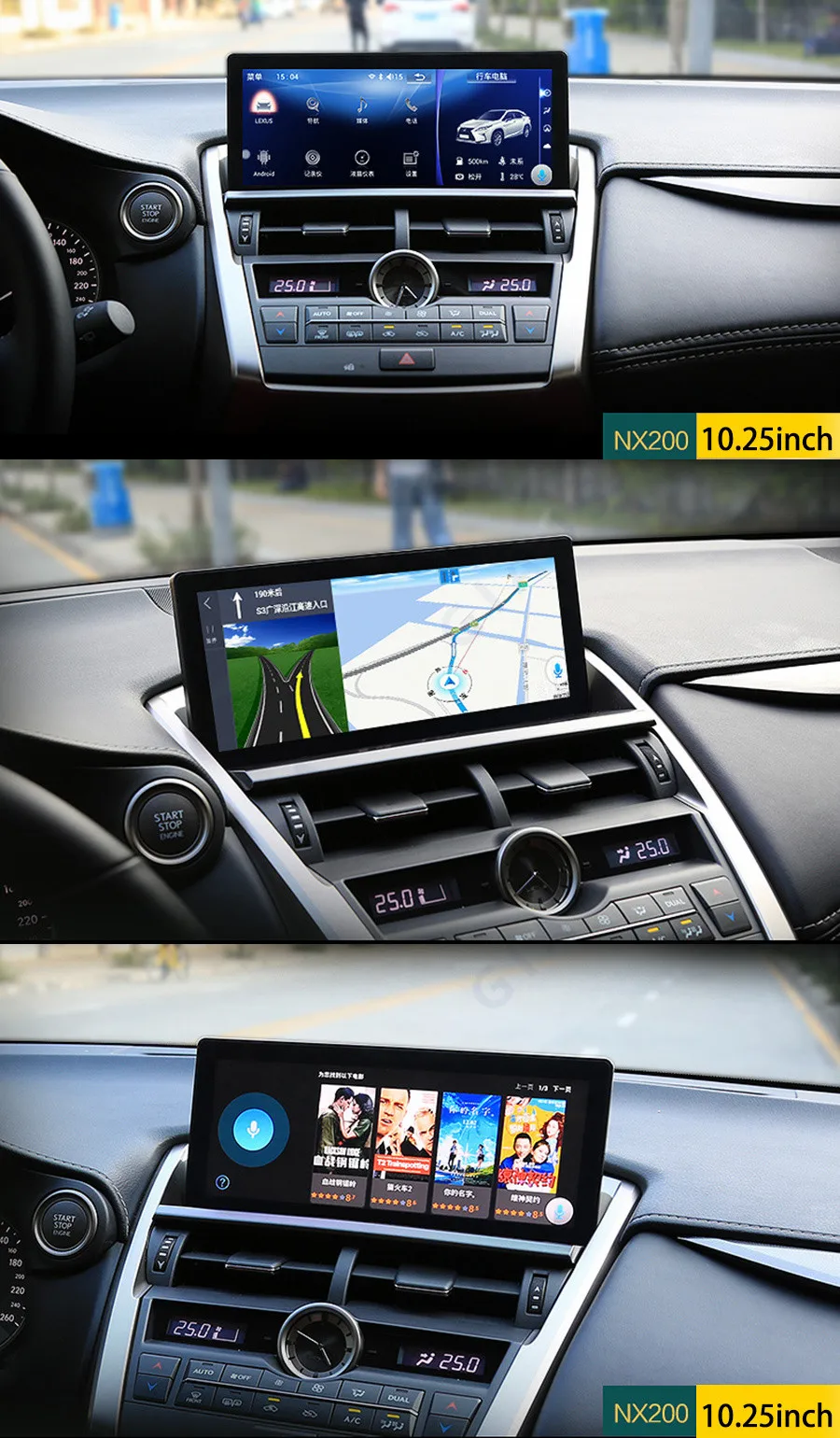 Android 12 8 + 256 ГБ Автомобильный Радио Мультимедийный Плеер CarPlay Авторадио Стерео GPS Навигация Для Lexus NX NX200 NX200T 300h 2014-2021