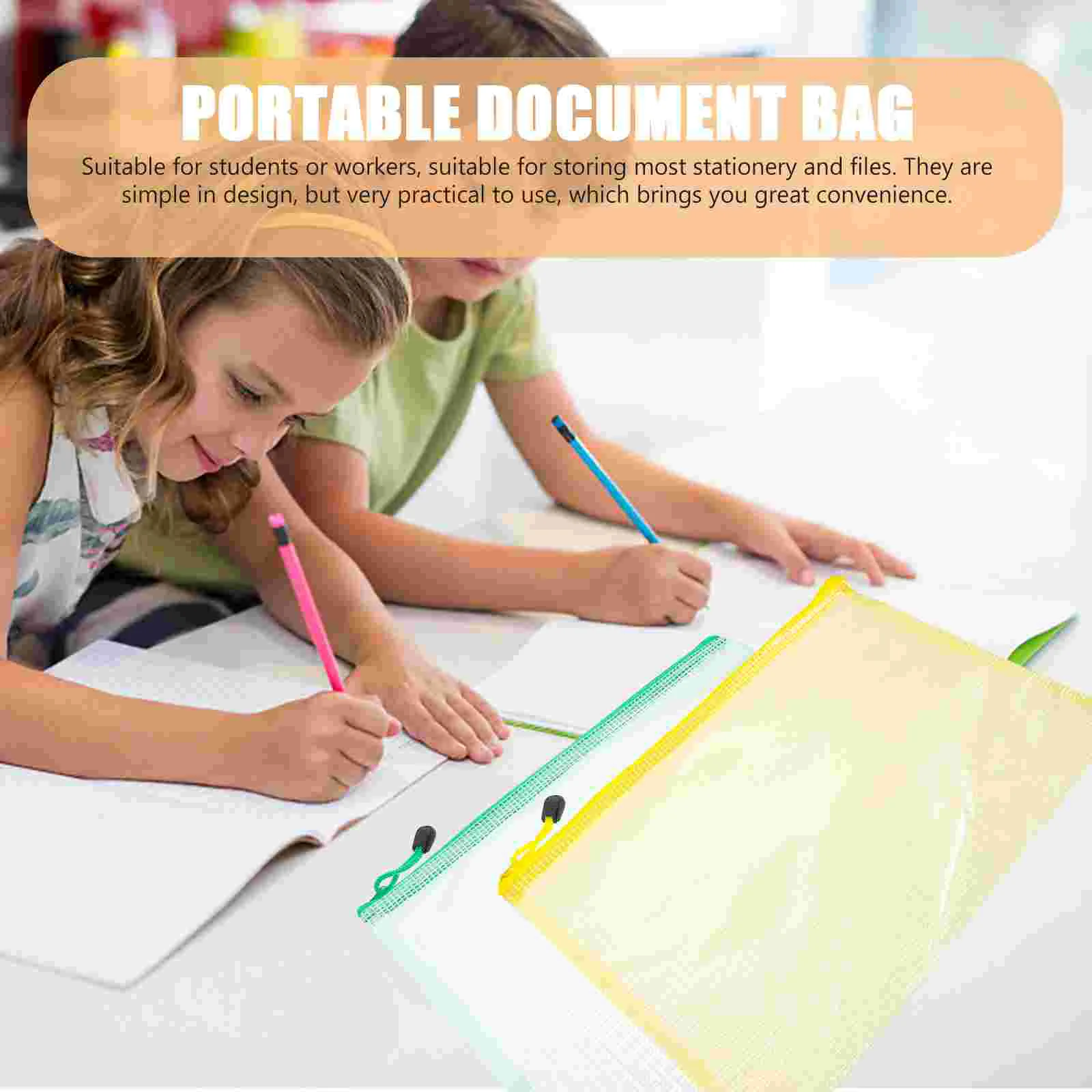 12 Шт Прозрачная сумка для файлов формата А4, сумки на молнии, сумки для документов, Органайзер, конверт, Офисный ПВХ