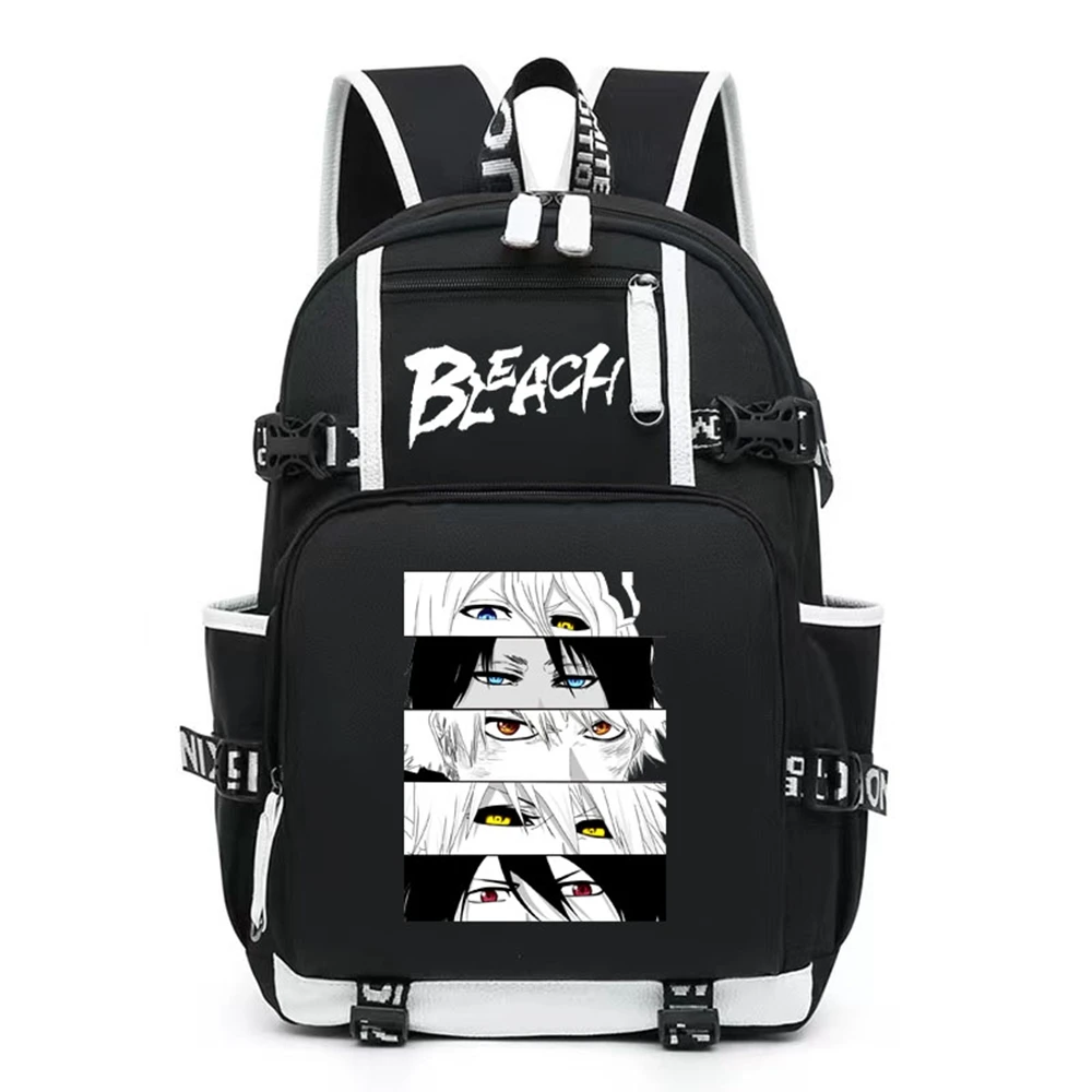 Аниме Рюкзак Bleach, школьный рюкзак для девочек, подростковый компьютер, ноутбук для путешествий, сумки для книг для мальчиков и девочек, USB Подарки для детей