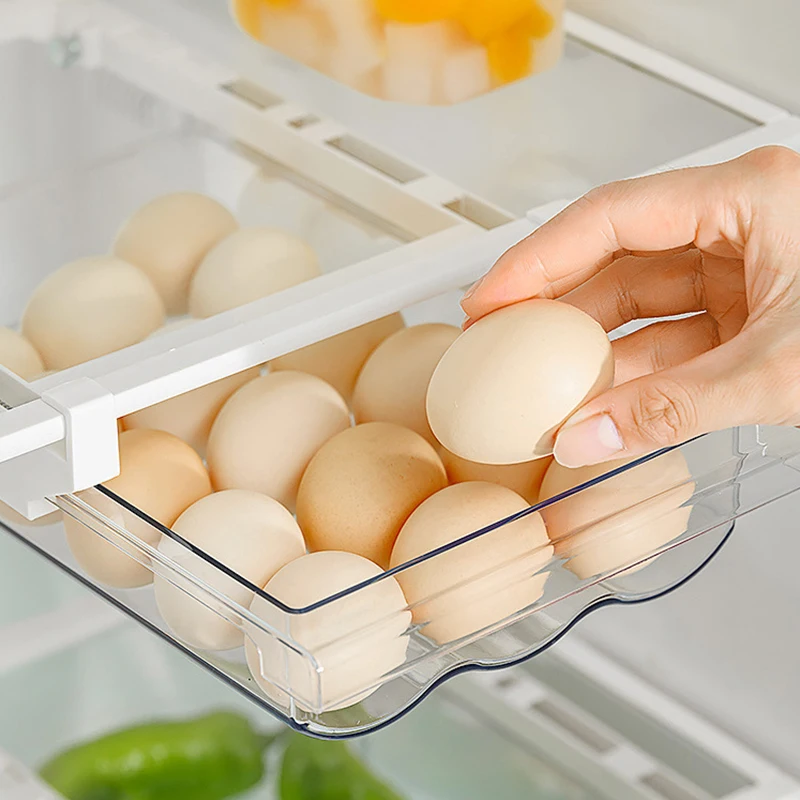 Ящик для хранения яиц в холодильнике Ящик для хранения яиц Кухонные Инструменты Органайзер для фруктов Полка для хранения продуктов в Холодильнике Прозрачный Пластиковый Контейнер для яиц
