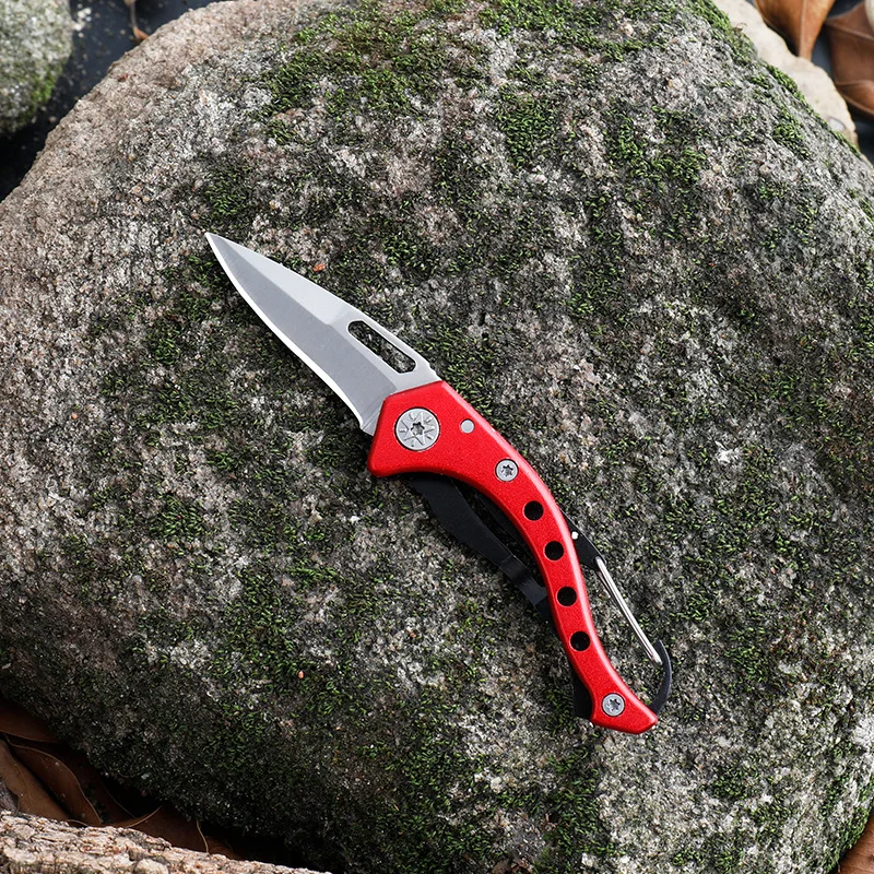 Открытый Мини-походный складной нож, Походный нож для самообороны из нержавеющей стали, портативный нож для ключей для переноски фруктов