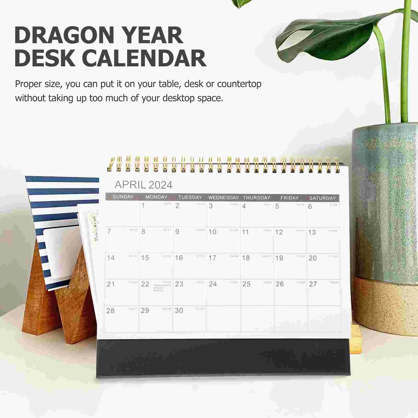 Настольный календарь на 2024 год с откидной крышкой для офисного рабочего стола, декор для настольного пейзажа, маленькие бумажные украшения очень большого размера