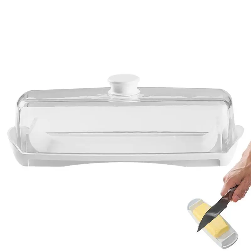Масленка с крышкой Емкость для масла с прозрачной крышкой Традиционный кухонный аксессуар Современный декор для дома Микроволновая печь/посудомоечная машина