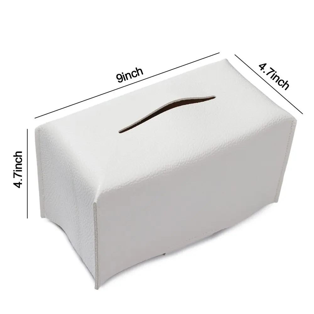 Держатель прямоугольной коробки для салфеток из искусственной кожи, держатель для бумаги для лица с нижним ремнем, портативный держатель для салфеток в виде куба