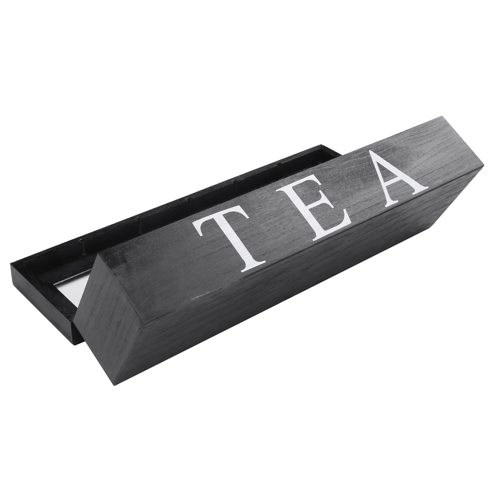 Органайзер для коробок для кофе и чая Деревянный с крышкой, держатель для хранения кофейных пакетиков и чая, Органайзер для кухонных шкафов B