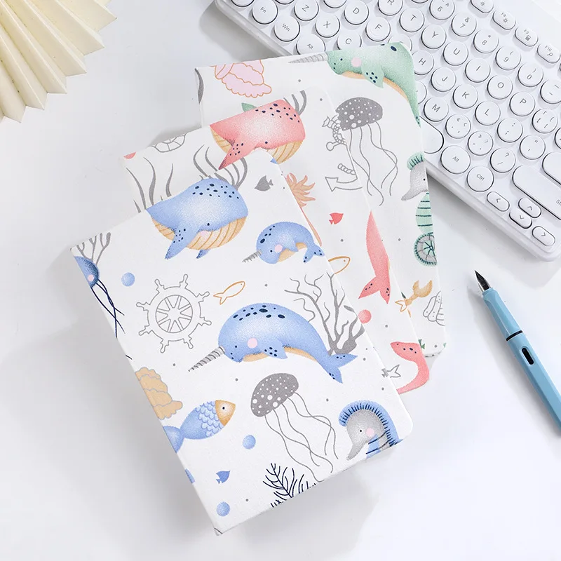 Блокнот с забавными морскими обитателями формата А5, милый подарок для ручной работы, школьный офисный дневник